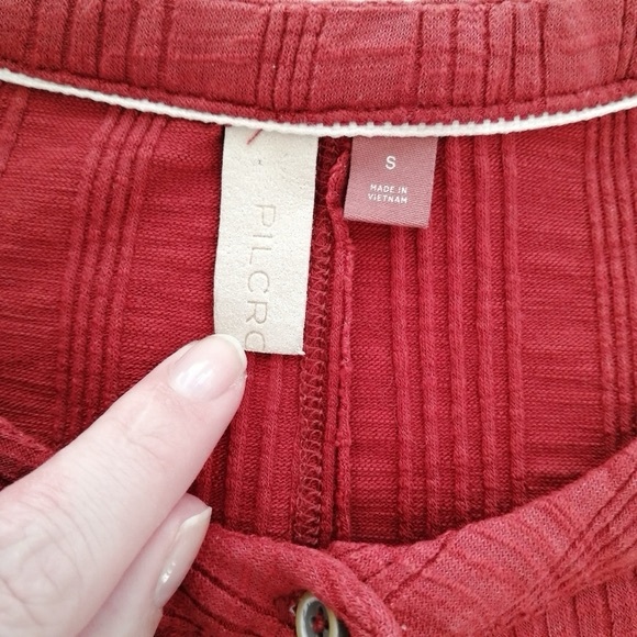 Anthropologie Pilcro Puff Sleeve Long Sleeve Button Light Cardigan Small - Picture 7 of 13